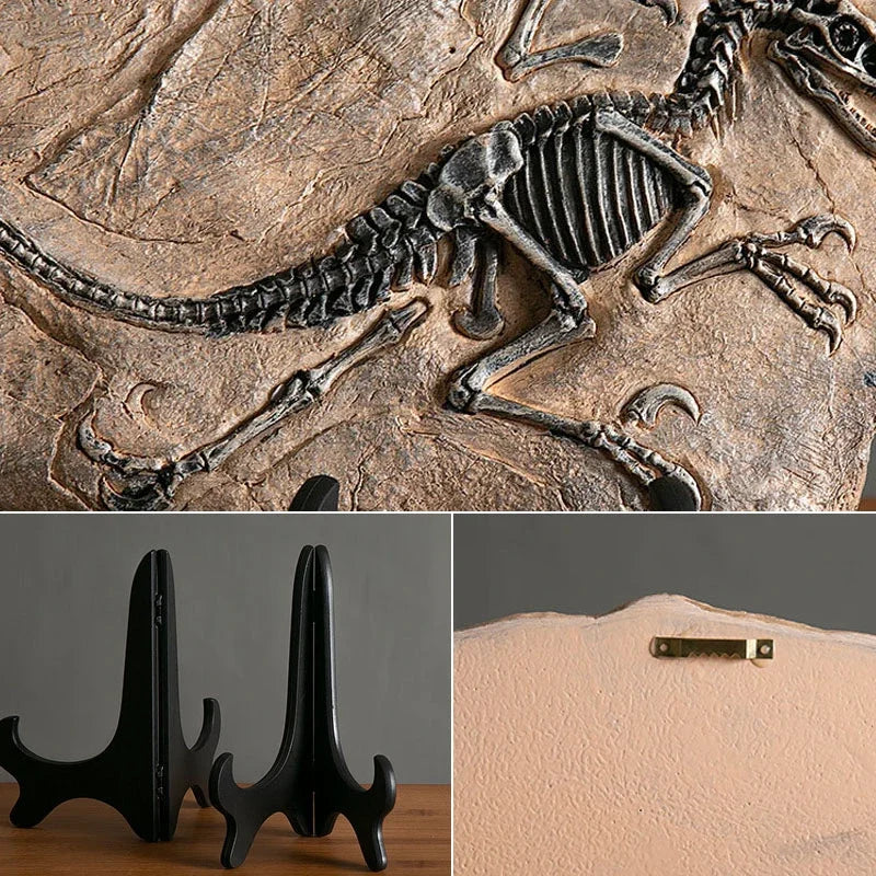 Kreatif Dinosaur Fossil Resin Kraf Hiasan Patung Haiwan Retro Miniatur Ruang Tamu Hiasan Ruang Rumah Rumah Hadiah Rumah