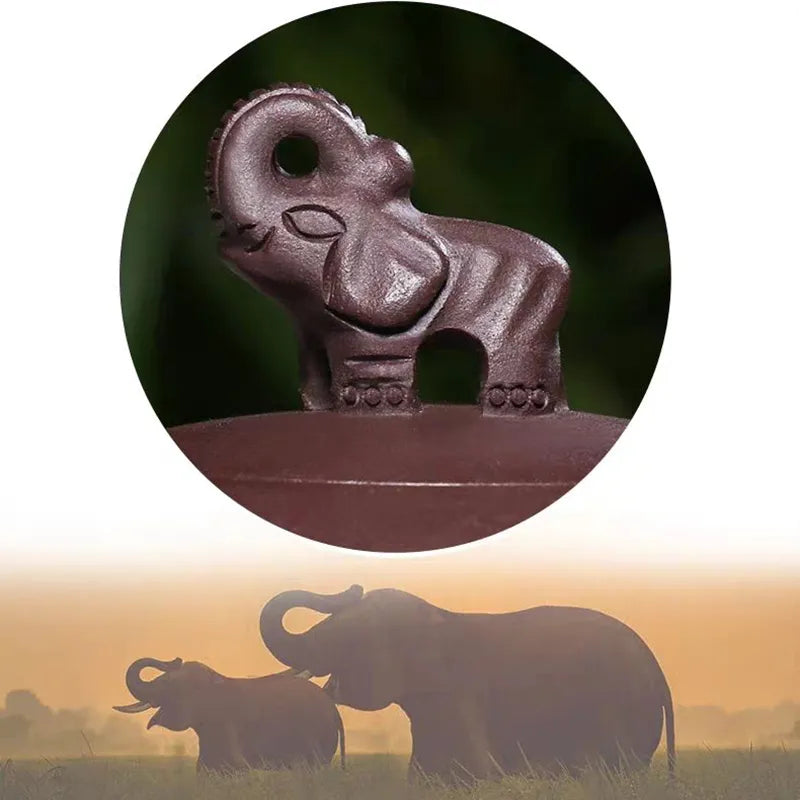 Yixing Clay Teapot Elephant Design Låg Husholdning Kung Fu Teewey Keramisk kedel Raw Ore Teveapot Tea Ceremony Supplies