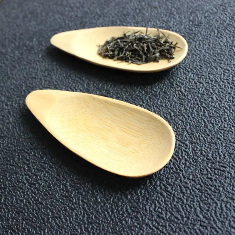 1-3pcs Bamboo Tea Scoops Kung Fu Spoon Puss