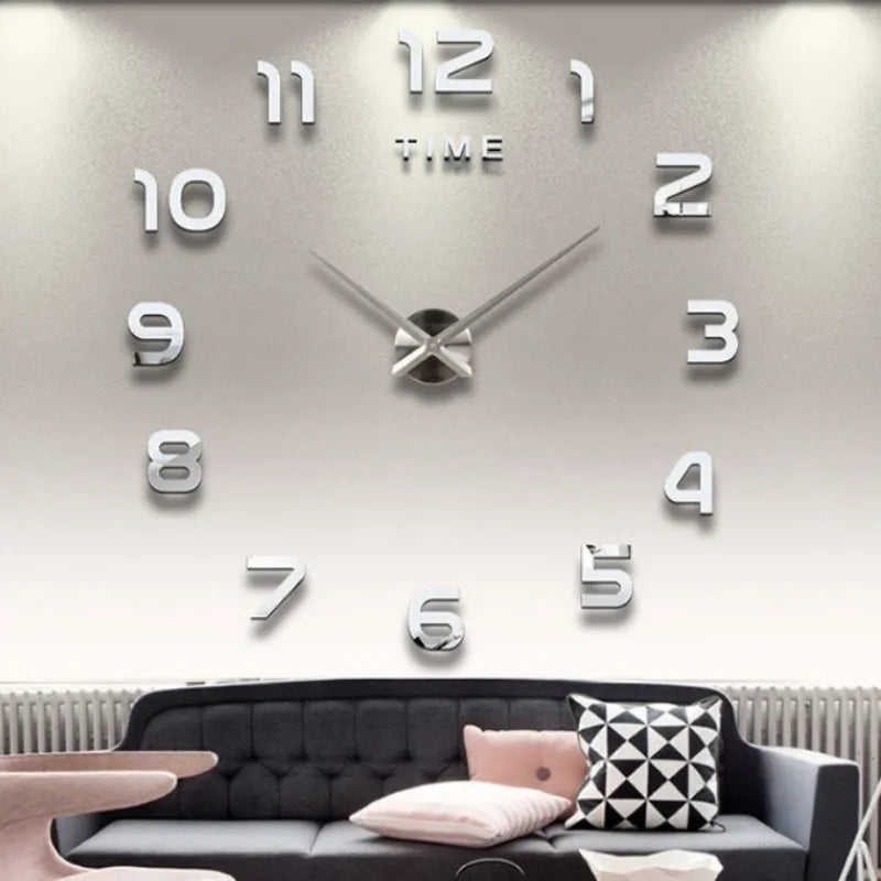 2023 moderni muotoilu iso seinäkello 3d diy kvartsi kellot muotikellot akryylipeilitarrat olohuoneen kodinsisustus horloge