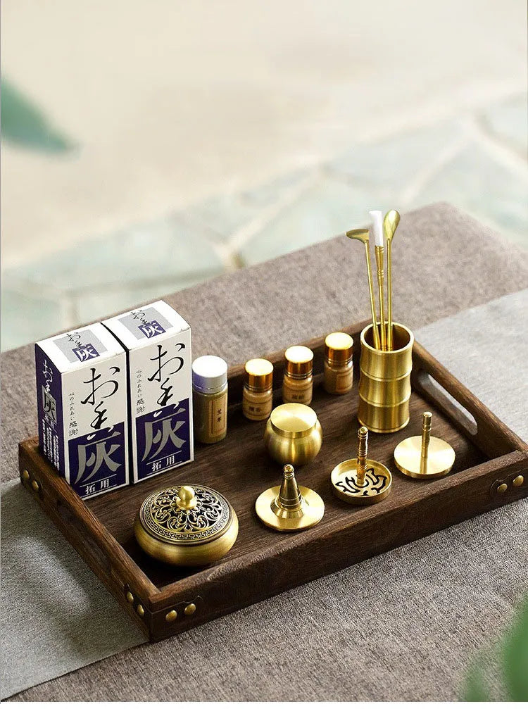 Brass Incense Burner Set Aromatherapy Production Kit Incense Mold Holder Yoga Meditation Home Aromatherapy