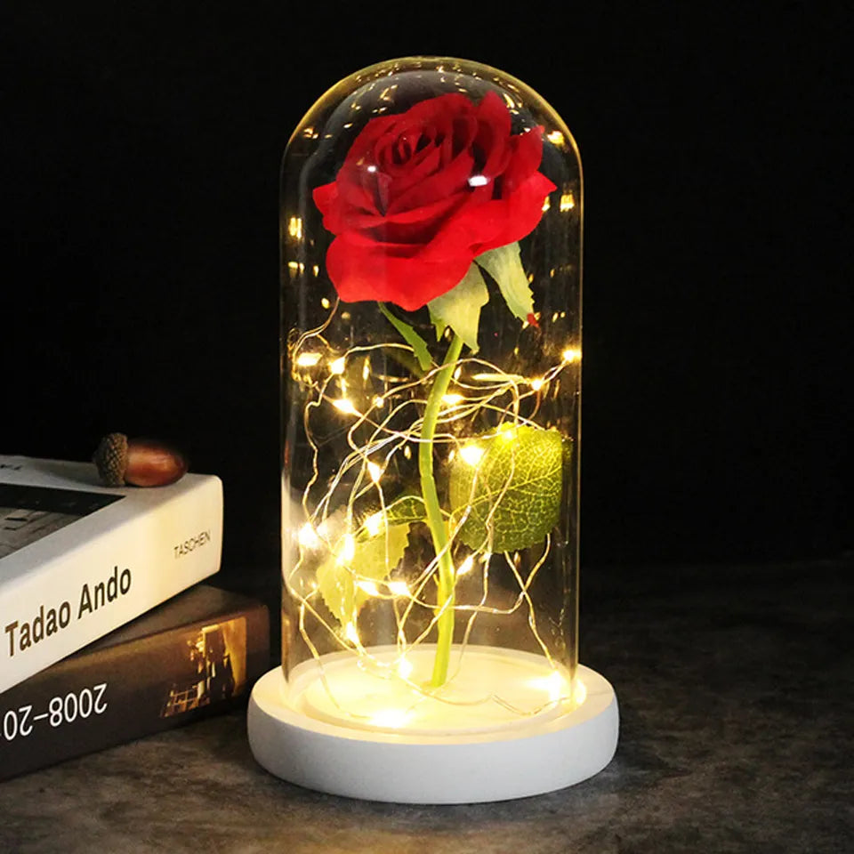 Pudota lähetys Galaxy Rose keinotekoiset kukat kauneus ja peto ruusun häät sisustus luova ystävänpäivä äidin lahja