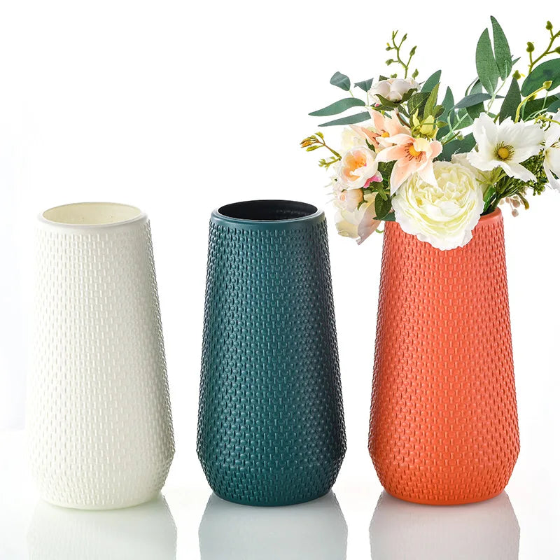 Grande vaso di fiori moderni vaso di plastica cesto fiore cesto di casa nordico soggiorno decorazione ornamenta