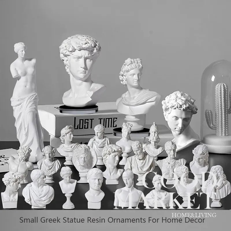 Figurine decorazioni per la casa statue greca nordica mini ornamenti in resina imitazione statue in gesso David afrodite Venere decorazione