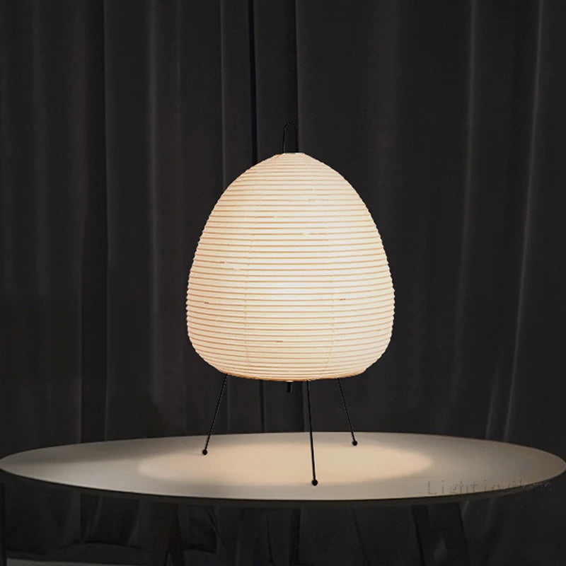 Japanisches Design Akari Wabi-Sabi Yong Tischlampe gedruckt Reis Papierlampe Schlafzimmer Desktop Dekorationstisch Lampe Drop Versand