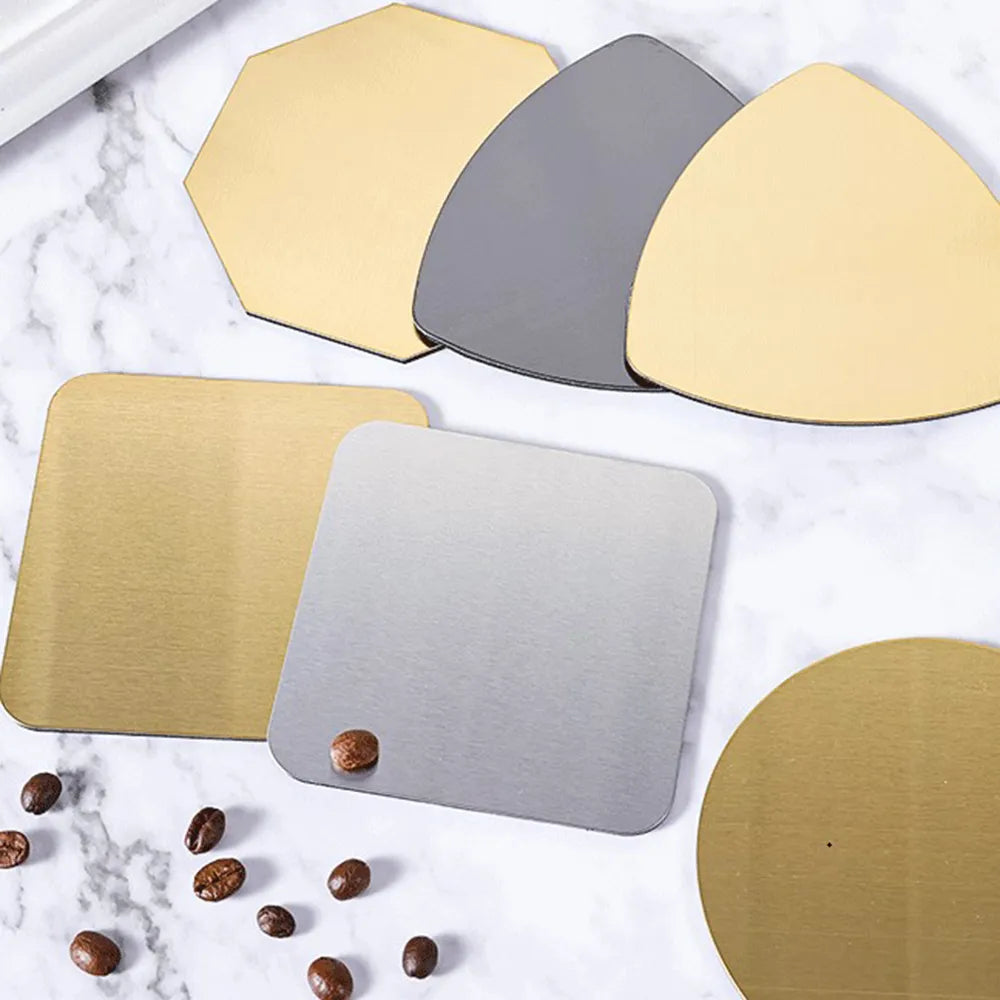 Cup Coaster Placemat Metal Mat Unique Individual for Dining Table Props Nordic Home Decor Original Coasters Decoration Kitchen