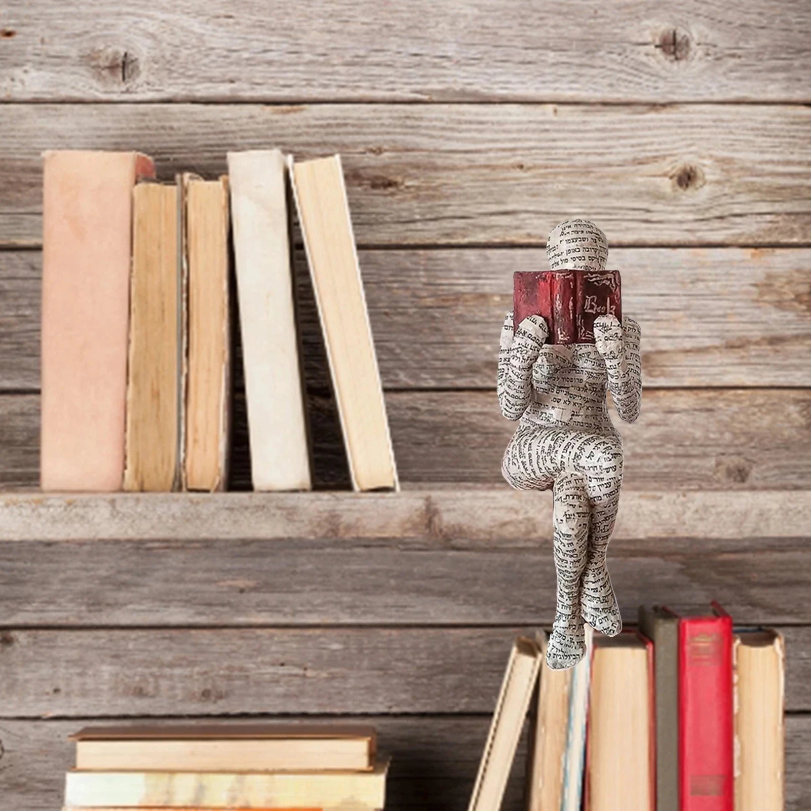 اللب امرأة قراءة كتاب الديكور التأمل نمط المنزل تمثال راتنج مجردة النحت تمثال للديكور المنزل الحديثة قبالة