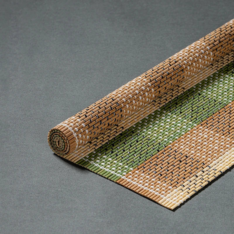 Bambus-Placemat-Untersetzer Nordeuropa Anti-Scenen-Wasserdichte Tischmattenmatten Dekoration Teezubehör Haushalts Küchenmatte