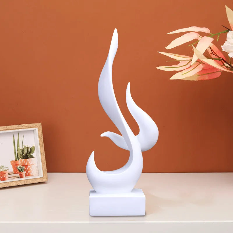 Ermakova Estatuas de pájaros creativos de la llama abstracta Ornamento de escritorio de escultura Vintage Oficina de estudio de regalos Decoración de interiores Interiores
