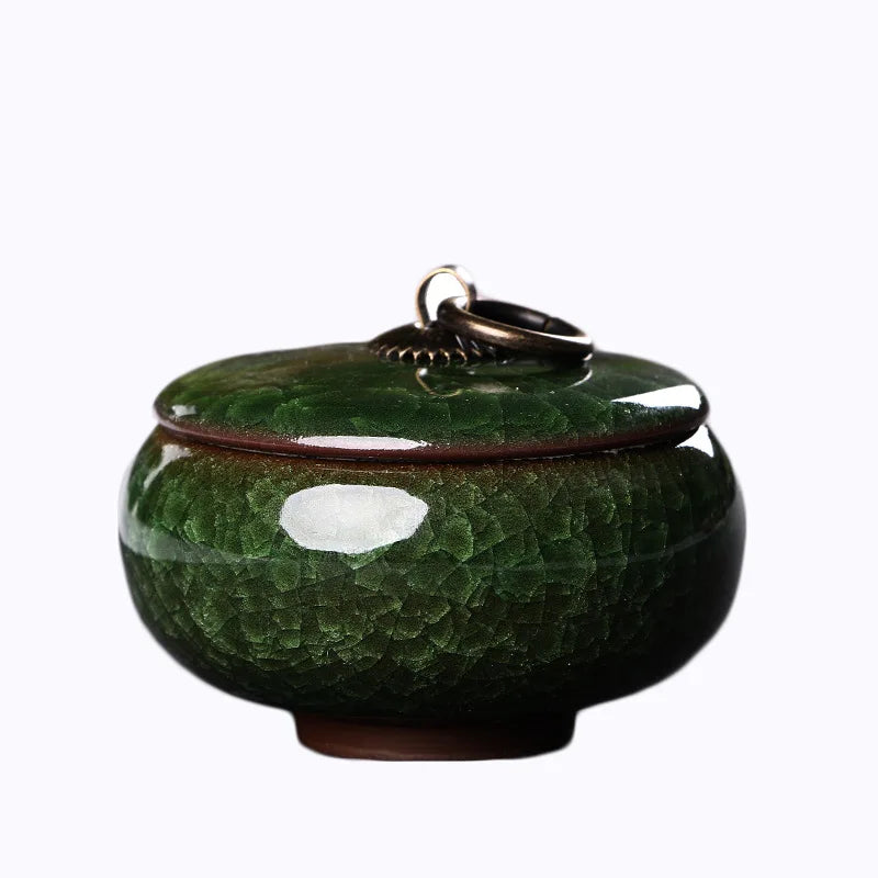Nowoczesny kolor pęknięty ceramiczny zbiornik do przechowywania przenośna herbata herbata z zestawu herbaty naszyjnik