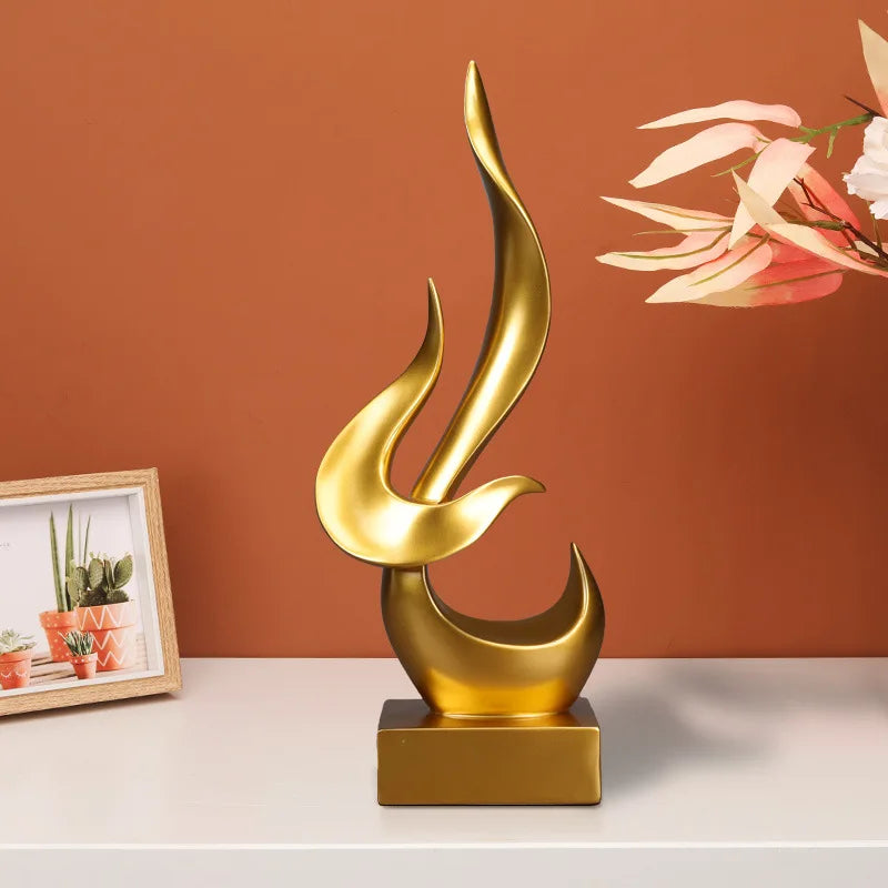 Ermakova Creative Flame estátuas de pássaros abstrato escultura Desk Ornament Gift Gift Study Office Home Interior Decoration