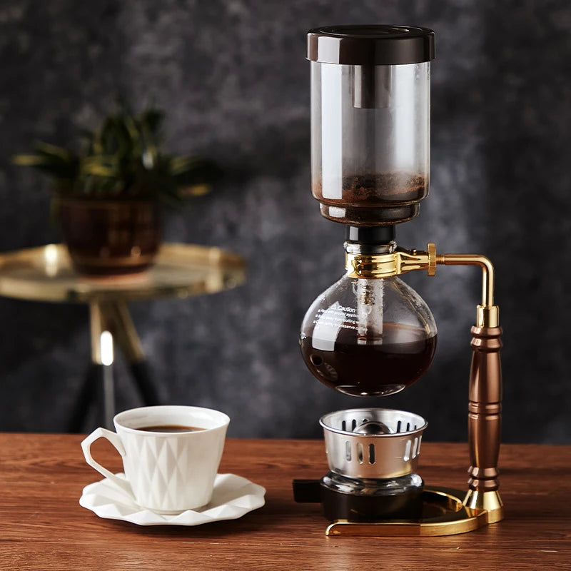 Estilo japonês siphon cafeteira de cafeteira siphon pot vácuo cafeeking glass tipo café filtro 350ml 500ml