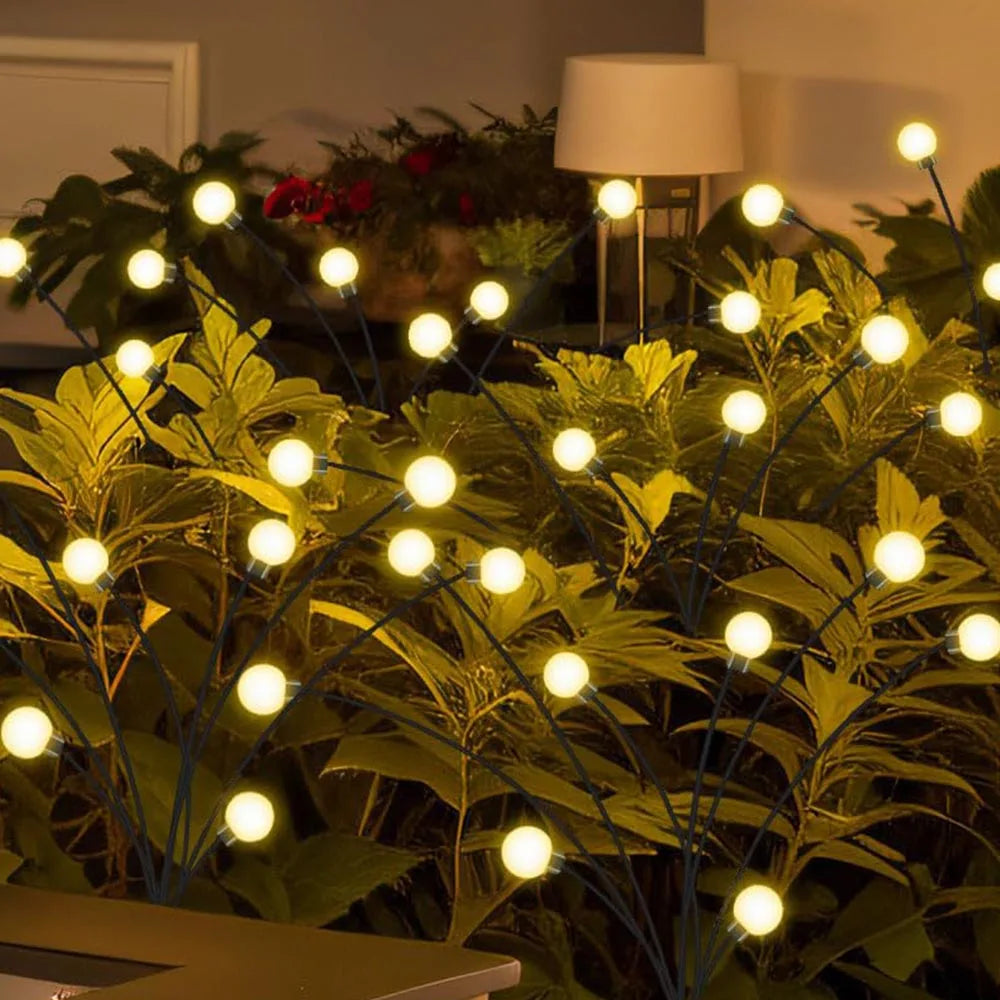 Solargartenlichter 6 8 10 LED Firefly Lights Outdoor Solar Light Dekoration wasserdichte Einflusslandschaftslicht -Hof -Rasenlampen
