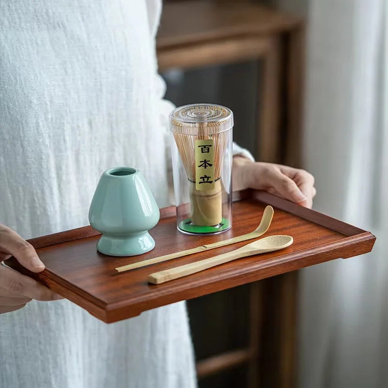 4 dalam 1 upacara Jepun buluh matcha serbuk praktikal pukul kopi hijau teh hijau chasen alat penggiling berus alat teh