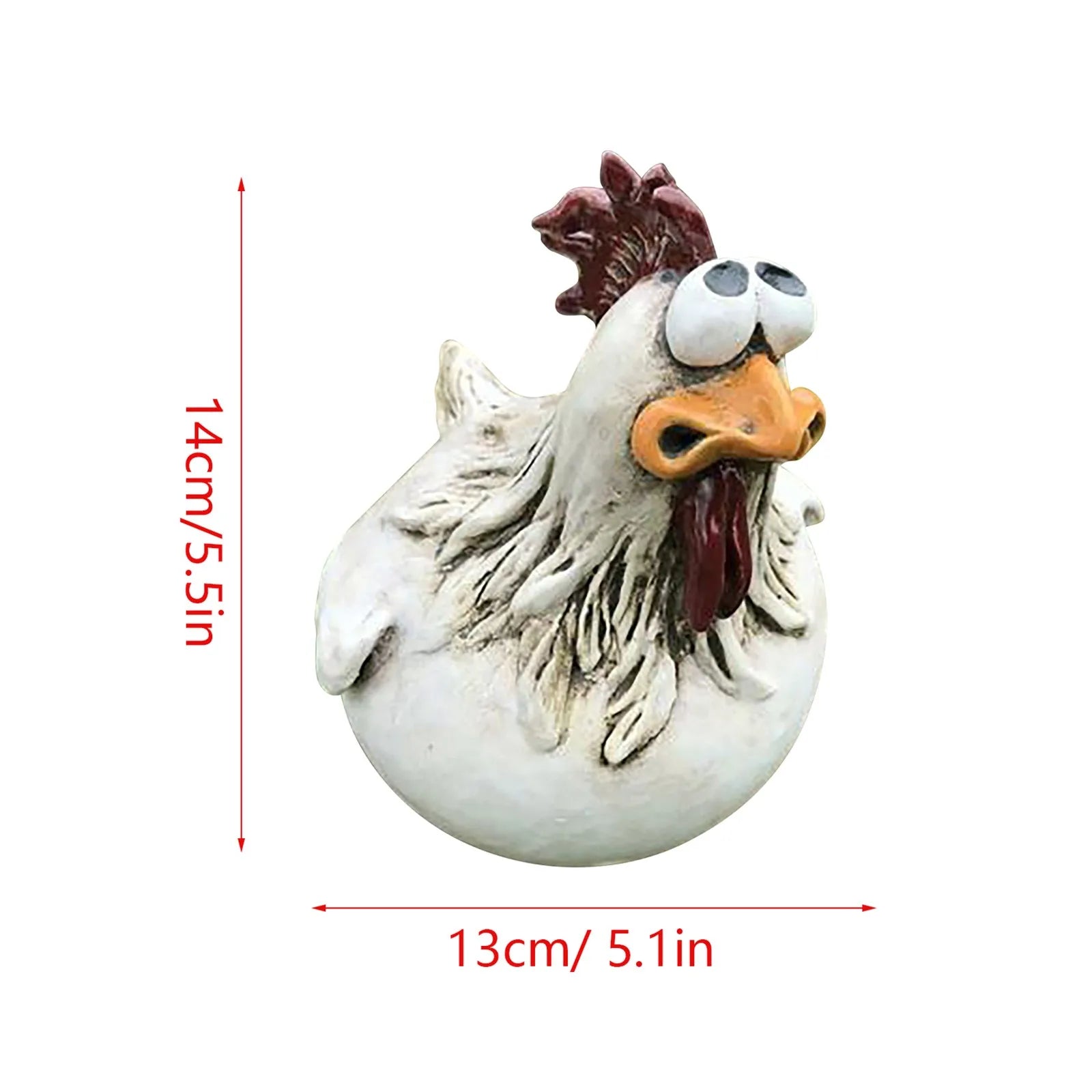 Decoração engraçada de frango Decoração estátuas de resina jardim de jardim de galinha escultura de galinha artesanato pátio de pátio caseiro decoração de casa