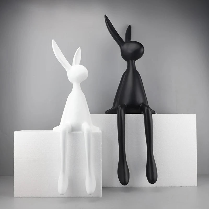 Nordic Home Decor: Rabbit Statue Gift