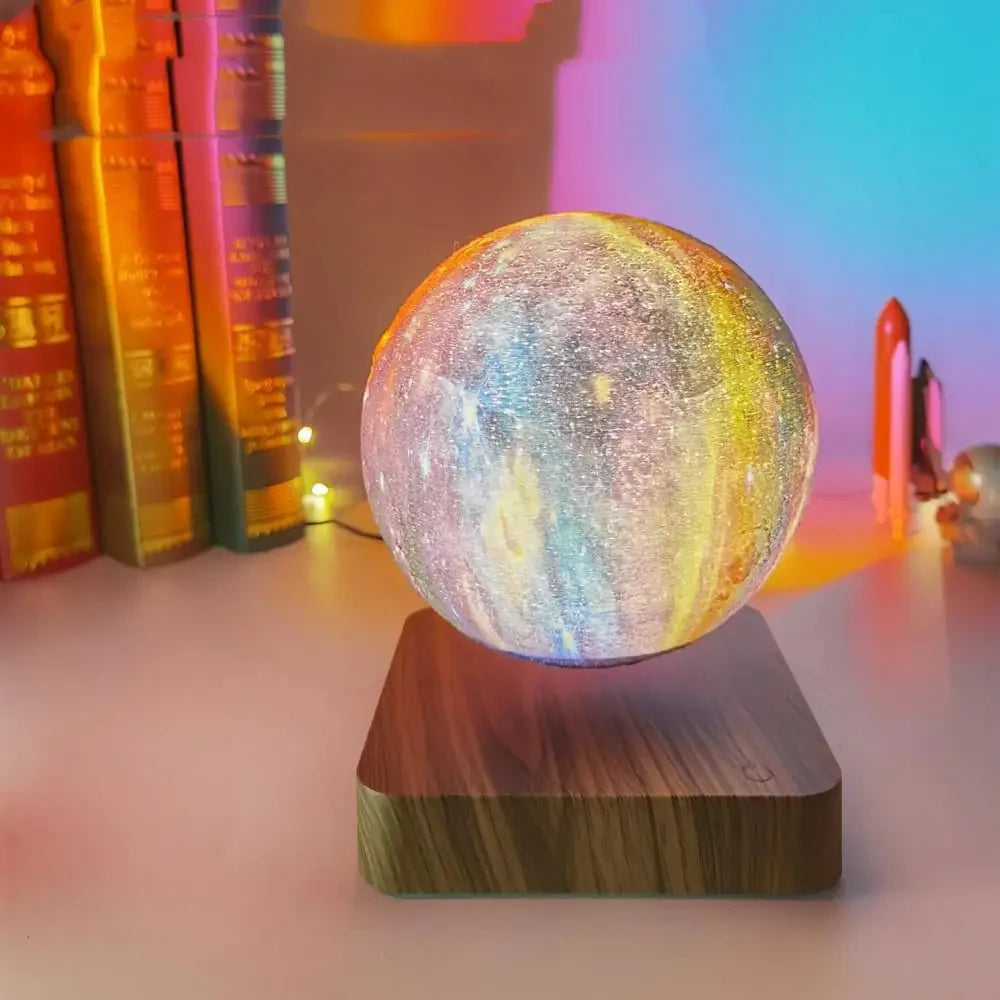 16 kolorów grawerowanie 3D obrotowa lampa księżyca inteligentny czujnik dotykowy magnetyczny lewitujący lampa stołowa księżyca z zdalnym dekoracją domu