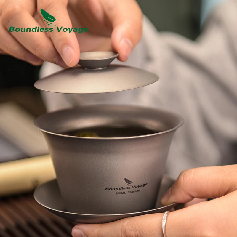 Voyage con un set da tè Gaiwan Kung Fu a doppia parete con una tazza da tè cinese cinese con copertina di tureen portatile