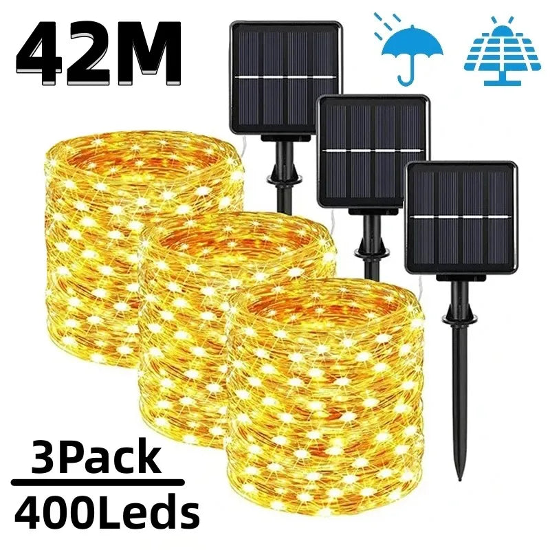 42M400LEDS LED SOLAR LED LUZ LUZ AO ANTERO DA LAMPONATON LAMPERAÇÃO JARDIL DE FOLAR SOLAR SARRIM
