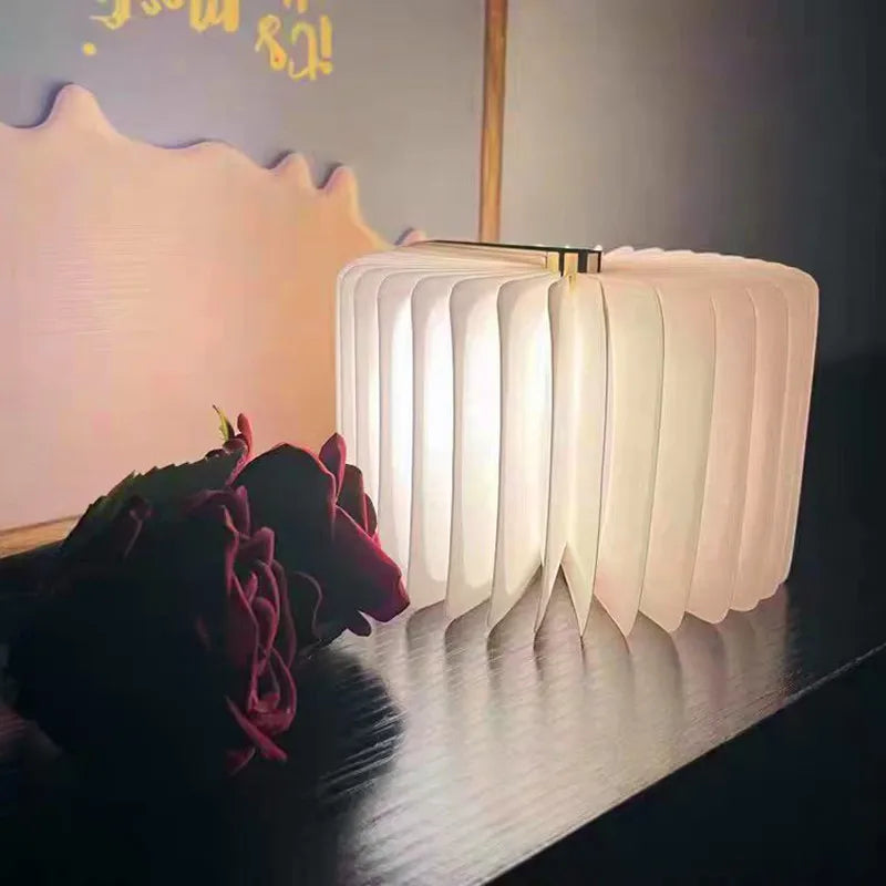 Creative Folding Flip Table Lamp Will Glow Book Lamp Bedroom Bedside Table Top Atmosphere DIY Nightlight Birthday Gift Gift