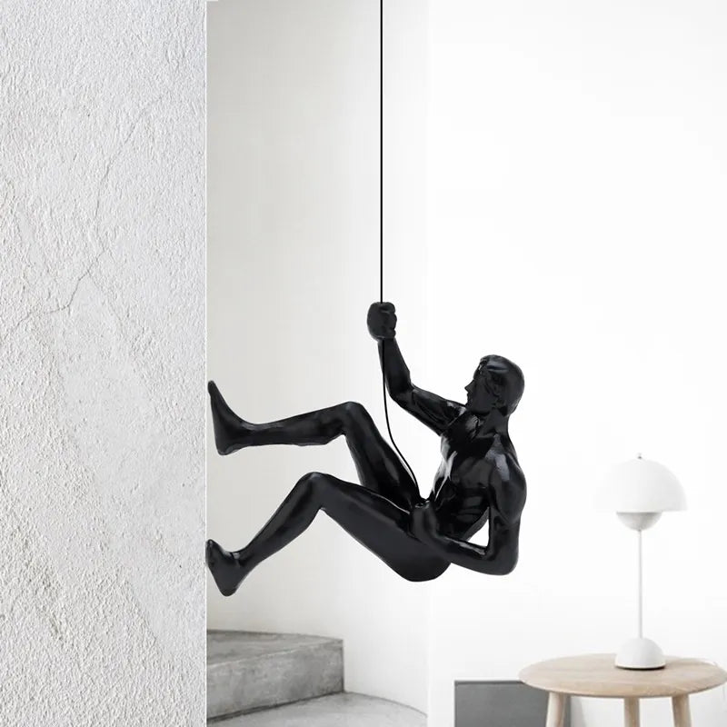 9 sztuk/zestaw kreatywny w stylu przemysłowym man -climbing man żywica wisząca posąg Rzeźby Rzeźby Rzemiosło dekoracje domu