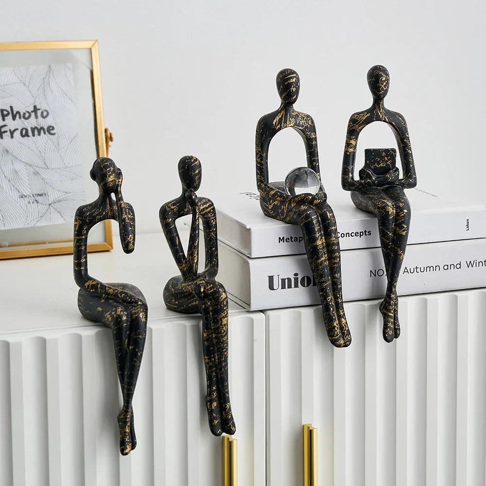Moderne boligdekoration Abstrakt figur ornamenter desktop pendel miniature figurer stue studie tilbehør harpiks håndværk