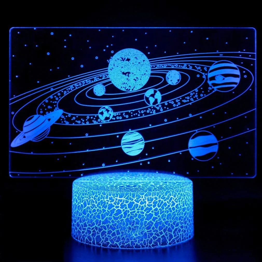 Solarsystem neun Planeten Lava Dekor Nachtleuchte Universum 3D LED RGB Schlafzimmer Schlafzimmer Schlafzimmer Schlafentischlampe für Geburtstagsgeschenk