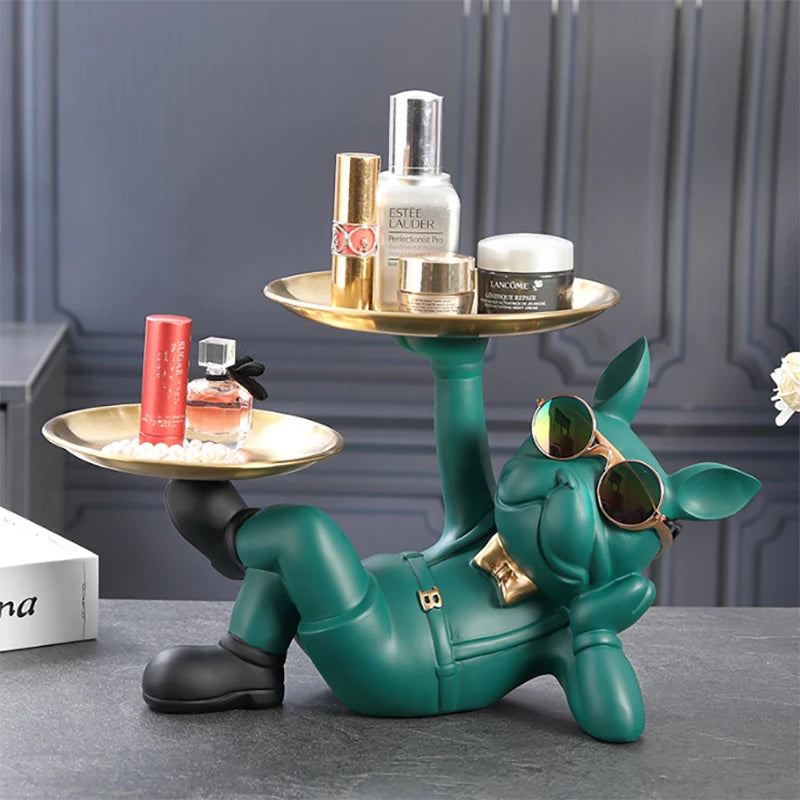 Ermakova Bulldog Animalfiguren coole Hundestatue Skulptur Wohnzimmer Schlafzimmer Dekor Home Interior Decoration Accessoires