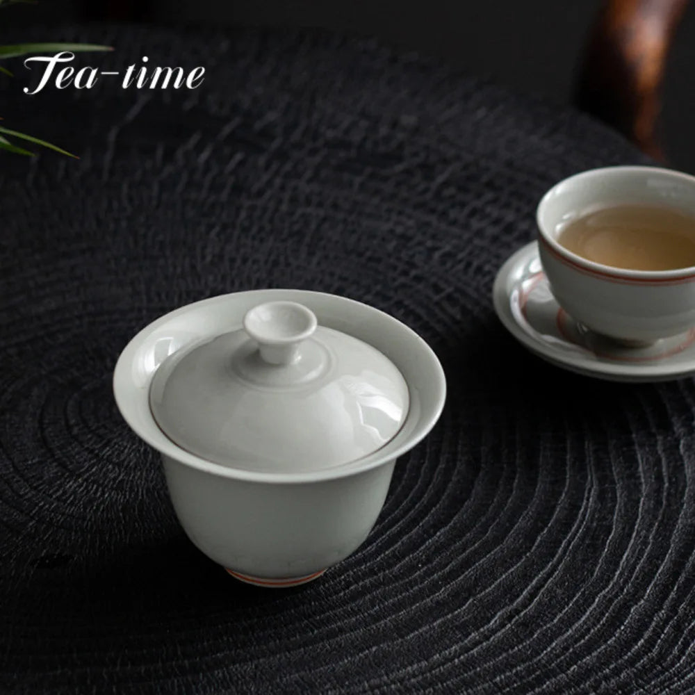 150ml tanaman antik kayu keramik keramik gaiwan teh antik tureen rumah tangga pembuat teh mangkuk kafe mangkuk aksesoris dekorasi