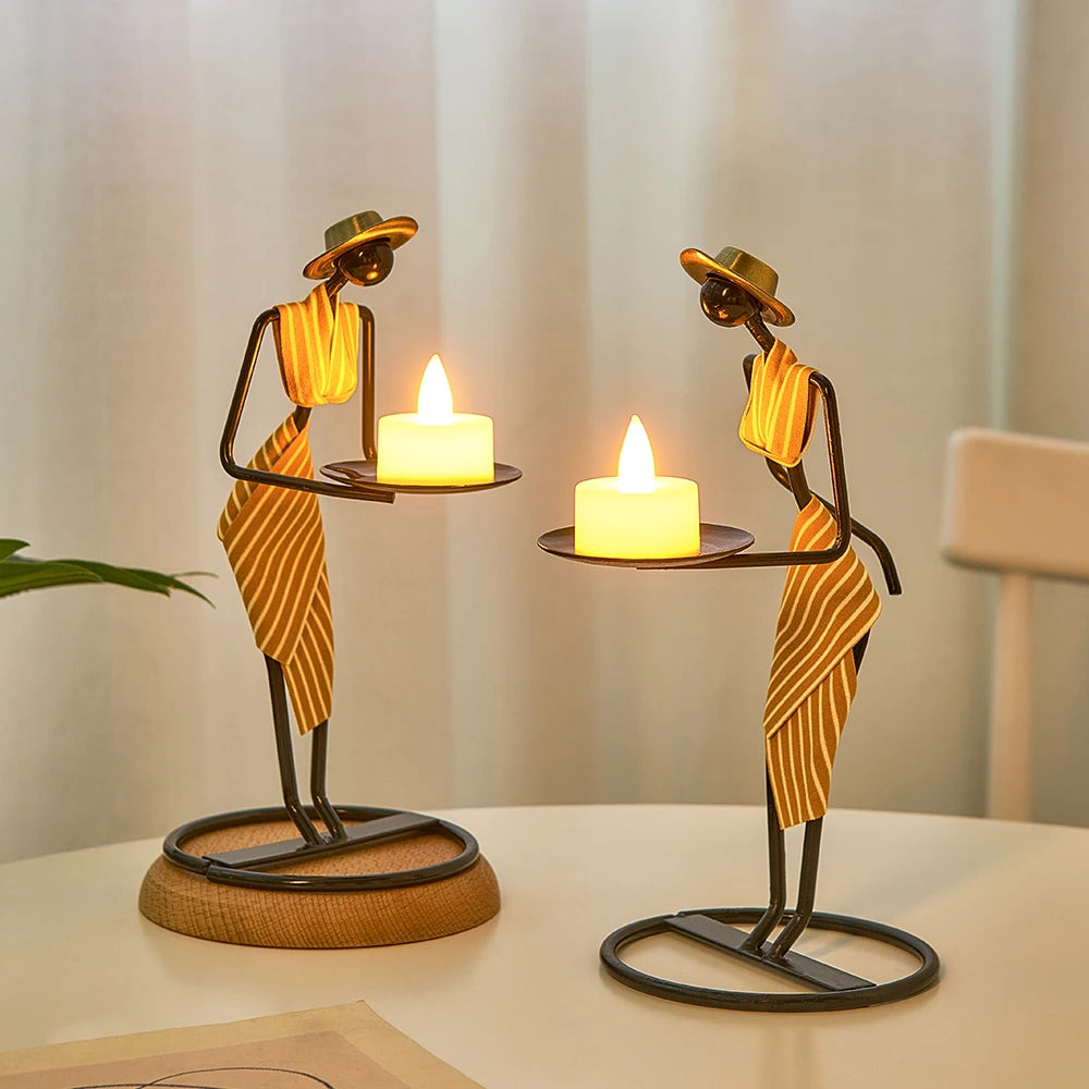 Söta ljusstakar hem dekoration tillbehör påsk metall ljusstakar för dekorativa ljuskronor bröllop centerpieces hantverk
