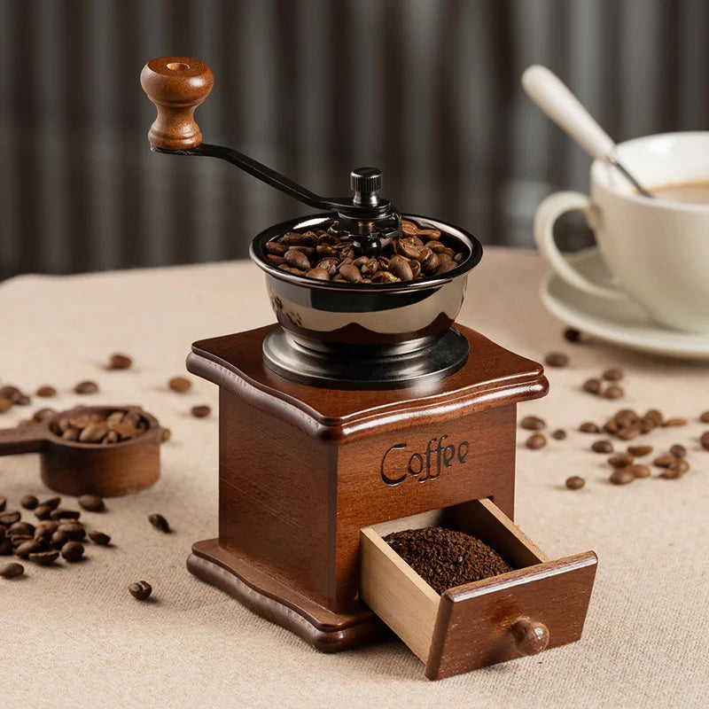 مطحنة القهوة GIANXI الكلاسيكية الرجعية دليل مطحنة حبوب القهوة صانع القهوة المهنية باريستا القهوة الملحقات القهوة