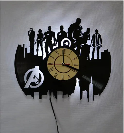 공상 과학 영화 시리즈 비닐 레코드 벽 매달려 예술 시계 홈룸 장식 시계 영화 애호가 선물 벽 시계