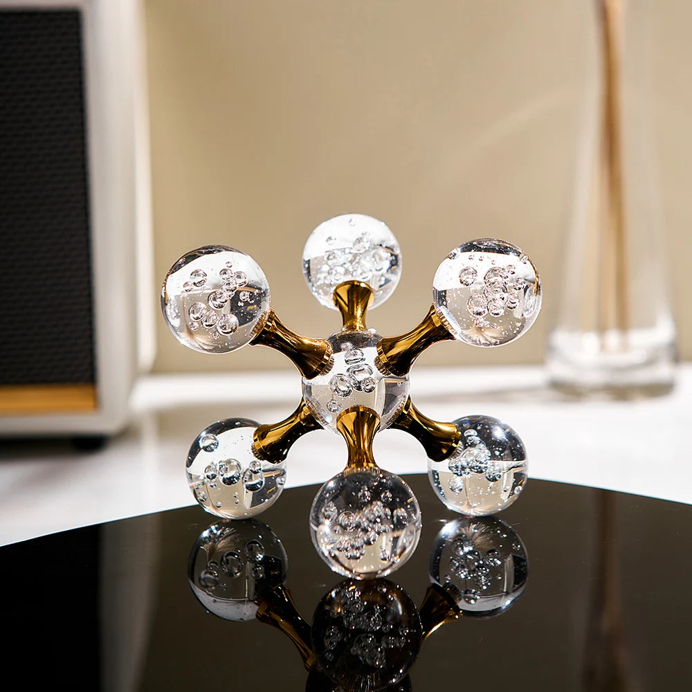 Hiasan meja moden seni kreatif seni kristal bola mewah mewah ruang tamu ruang tamu hiasan kabinet wain