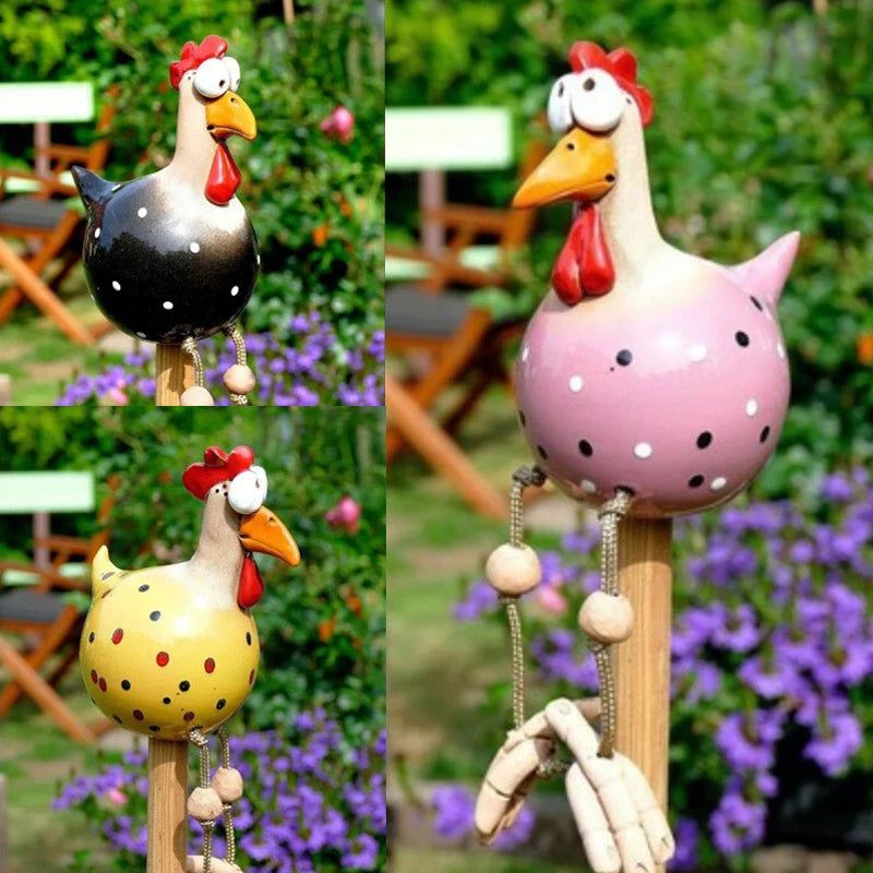 Zabawny kurczak ogrodzenie dekoracje żywica statua domowe ogrodowe dekoracje na farmie kurczak kurczak rzeźbi