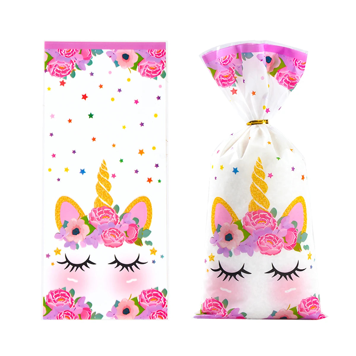 Unicorn anniversaire fête décoration biscuit sacs bonbons sacs de bicorne anniversaire décor de fête pour enfants