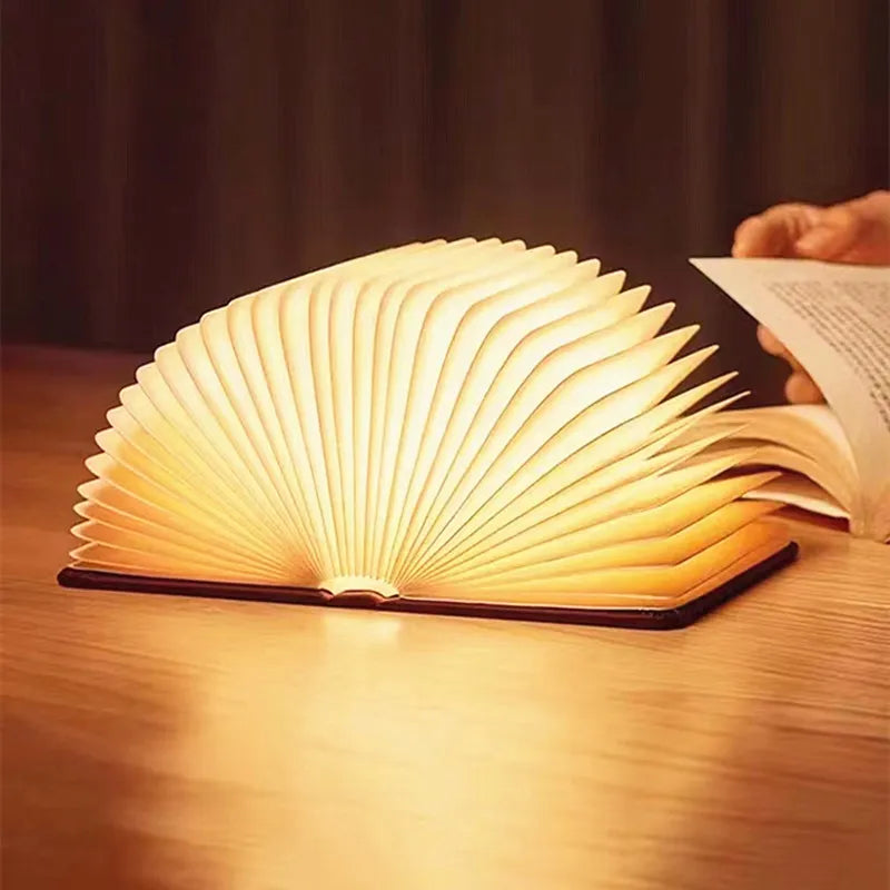 Creatief vouwen Flip Table Lamp zal gloeien Boeklamp slaapkamer bedtafel top sfeer sfeer diy nachtlamp verjaardag cadeau cadeau