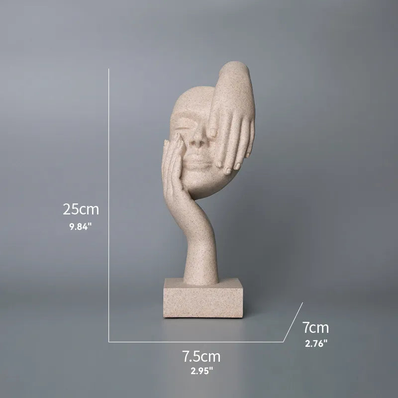 Hiekkaväri Thinker abstrakti patsaat Veistokset Joogahahmo pohjoismainen olohuoneen kodinsisustus sisustus Maison -pöytäkoristeet
