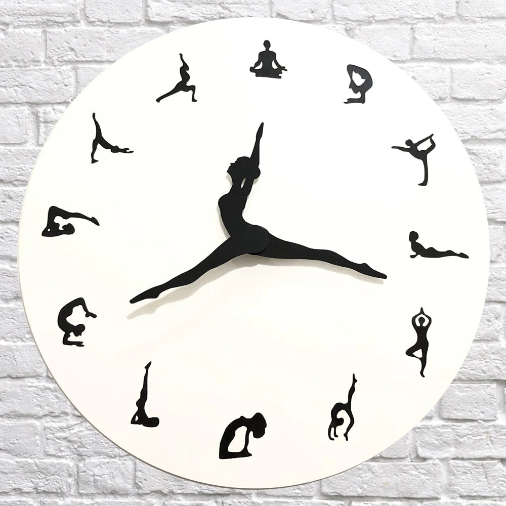 30 cm Ballet Dancer Mirror acrílico Pegatina de reloj Pegatinas Relojes Relojes de la sala de estar Decoración de la sala de estar decoración del hogar
