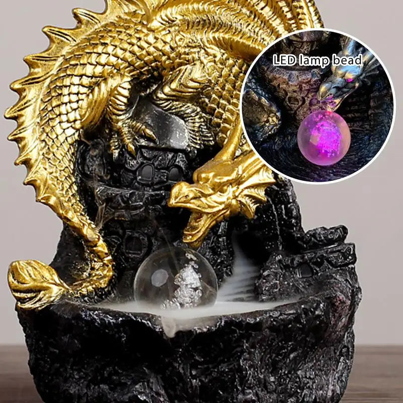 Dragon wierook waterval handgemaakte grote draak wierookbrander voor decoratie prachtige rook valt draken wierookbrander voor