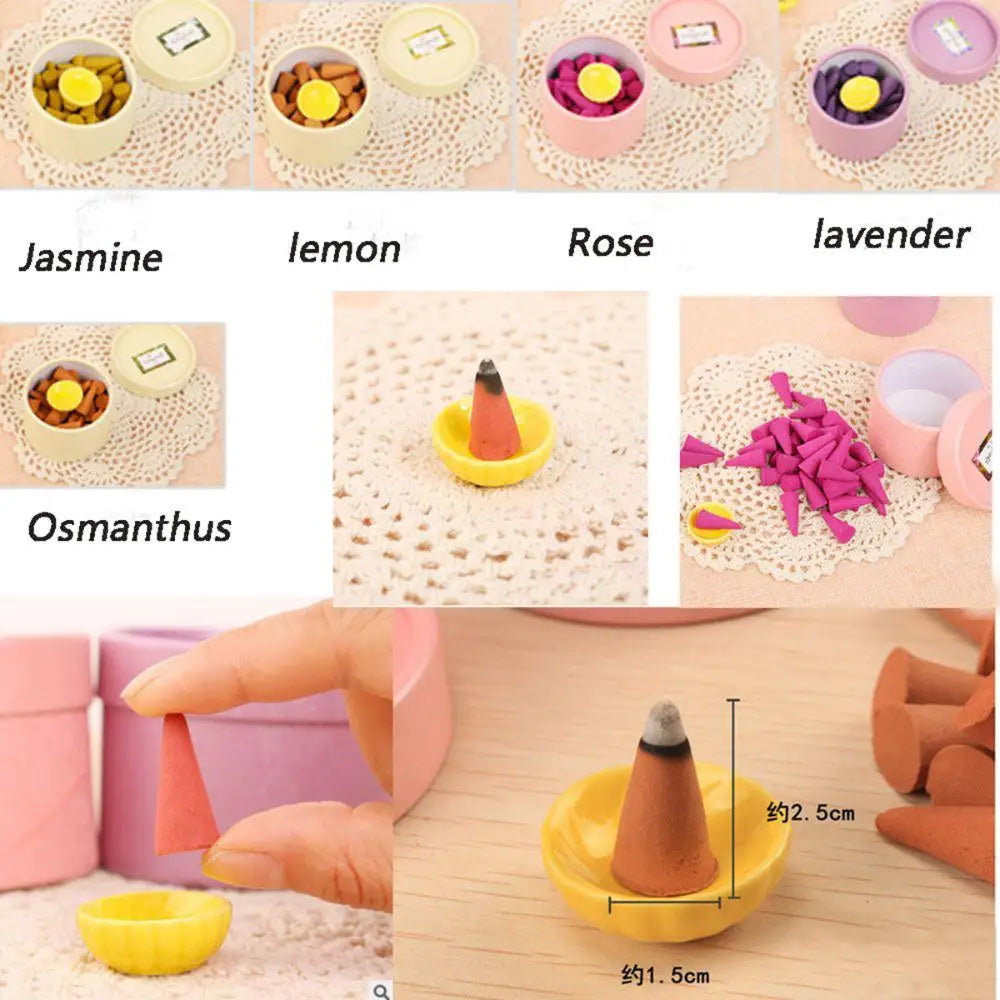 Bedroom Natural Backflow fragrance Tower Air Freshener Incense Aromatherapy Spice Cone Incense