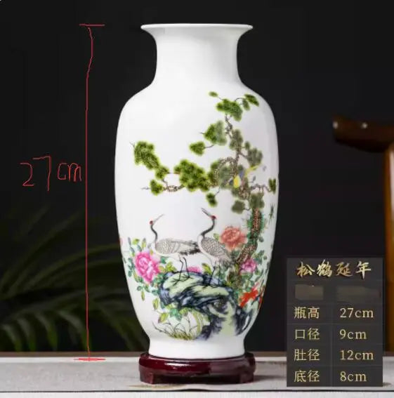 Jingdezhen Cerâmica Vaso Vintage Vasos tradicionais chineses Decoração de origem animal Vaso de animal fino liso artigos de mobiliário de superfície