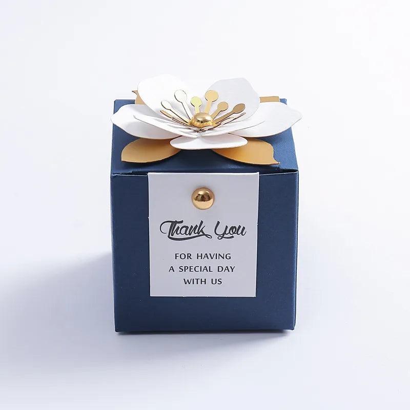 Creative Flower Square Wedding Candy Box squisito scatola da regalo per banchetti per feste per feste per vacanza