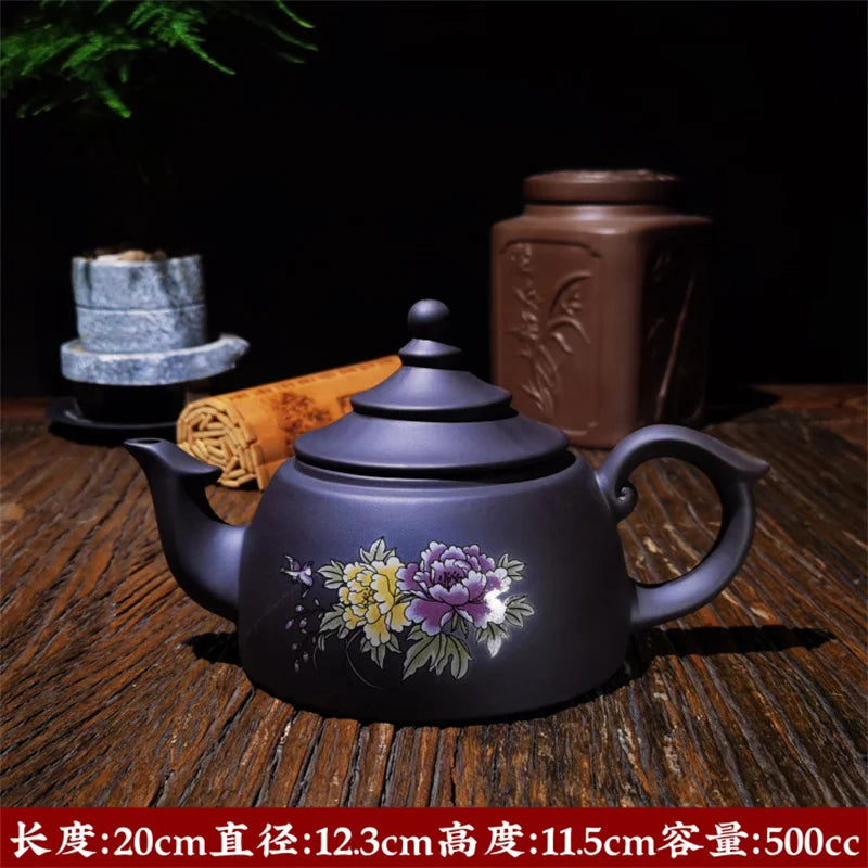 Vero bollitore verde fatto a mano Yixing Purple Clay Teapot Puer Set Tea Tele Autoffichi di Kung Fu Zisha