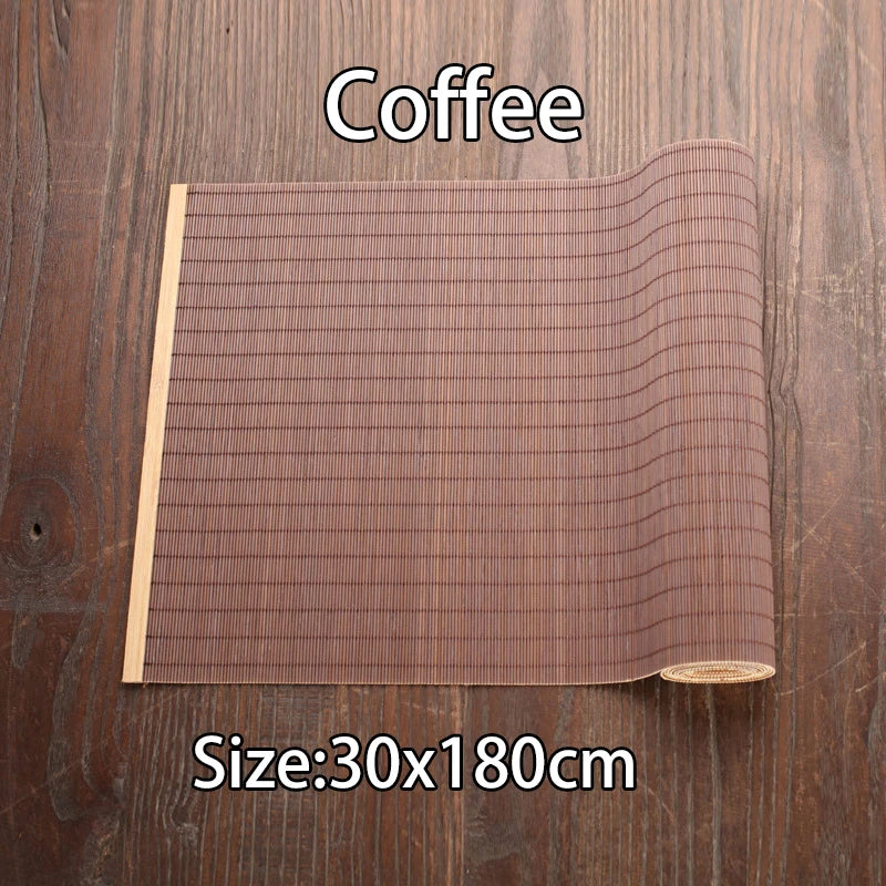 1pcs bambu kudottu puinen teetältä runollinen taitettava puutarra -teetä matto Luovuus Bambu -tyyny