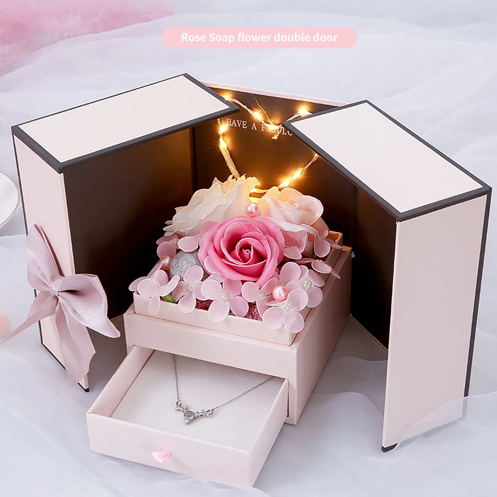 데이 보석 박스 비누 선물 상자 상자 부케 장미 선물 선물 발렌타인 꽃 인공 꽃