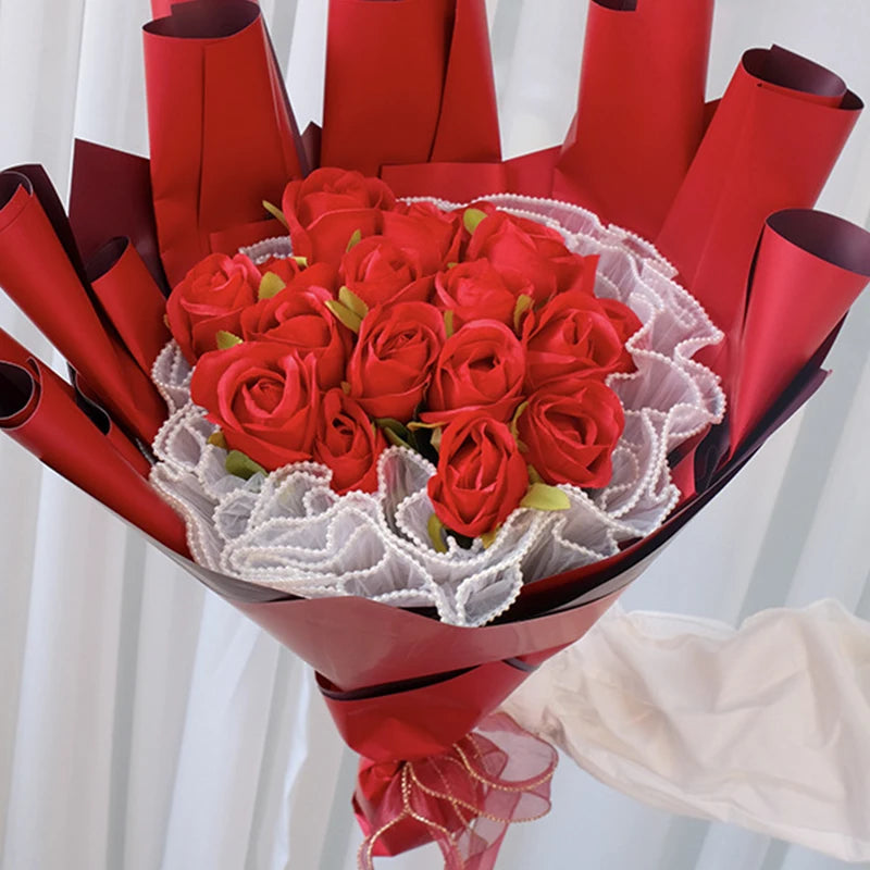 28CMX4.5m Çiçek Sarma Kağıt Dalga İpliği Çiçekçi Buket Ambalaj Dantel Mesel Çiçekçi Buket Hediye Ambalaj Malzemeleri