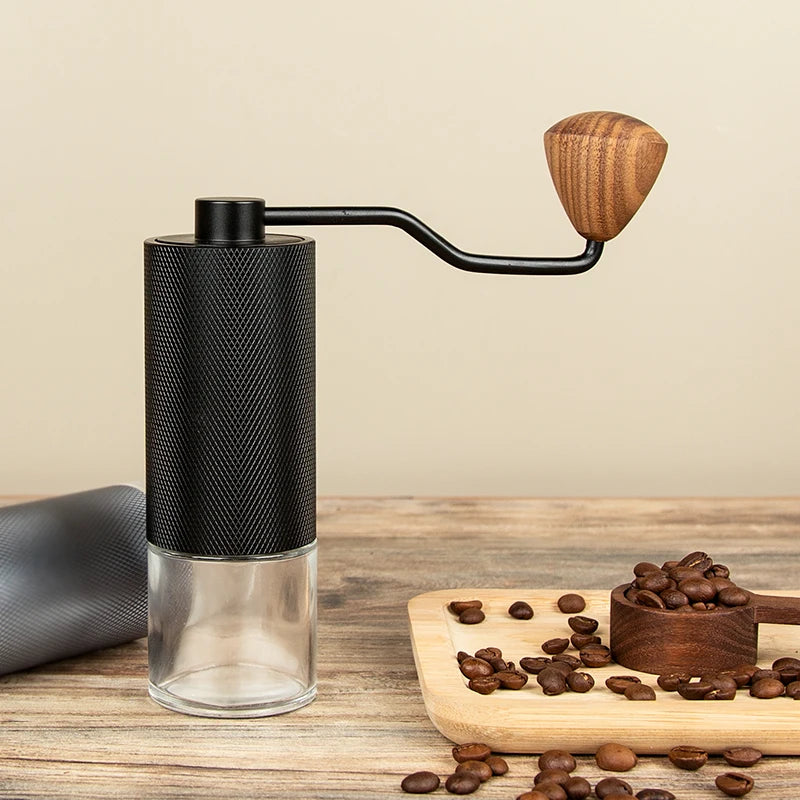 Sätt mode bärbar 304 rostfritt stål kärna vev hand barista espresso kaffebönkvarn köksverktyg