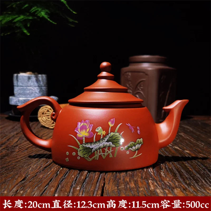 Gerçek el yapımı yeşil su ısıtıcısı yixing mor kil çaydanlık puer çay seti kung fu zisha teware
