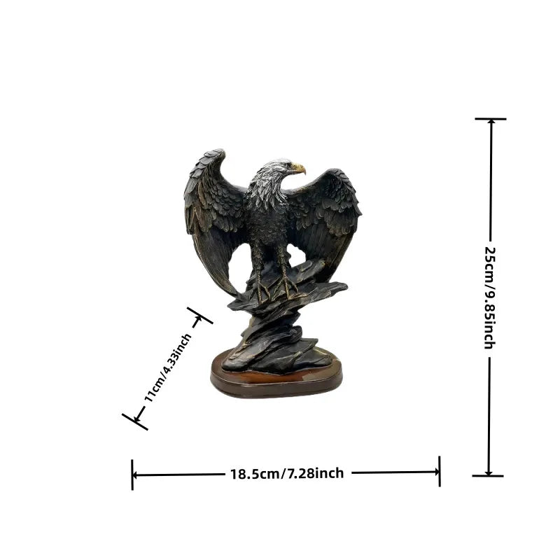 Gangsa Resin Eagle Eagle Collectible Eagle Patung Hiasan Rumah Patung Hiasan Pejabat, Perhiasan Hiasan Seni, Hadiah Percutian Hari Lahir