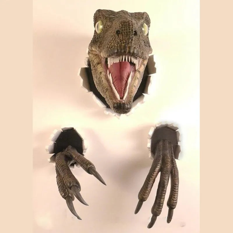 3D Dinosaur Decoration Velociraptor Conjunto de resina ATMOSFERA DO ATMOSFERAÇÃO DO SUPFERATIVO